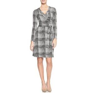 Banana Republic Wrap Dress M Medium Stretch Career Washable Long Sleeve